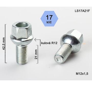 5ks šroubů - M12x1,5x21 koule