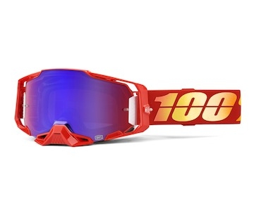 ARMEGA 100% brýle NUKETOWN, červené plexi