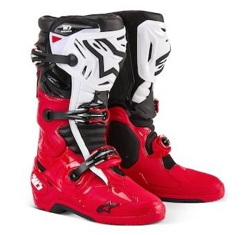 boty TECH 10 ENDURO, ALPINESTARS (červená/černá/bílá, vel. 45,5)