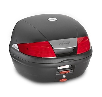 K35N MONOLOCK topcase, KAPPA (35L, černý nelakovaný + červená odrazka)
