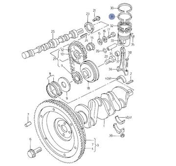 pístní kroužek těsnící 75.5mm