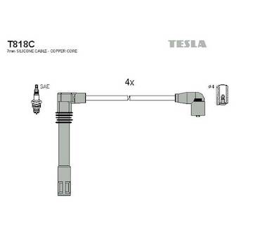 sada zapalovací kabely TESLA T818C