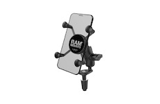 kompletní sestava držáku X-Grip s uchycením do krku řízení motocyklu, RAM Mounts