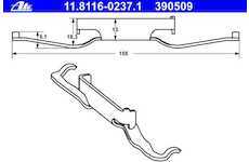 pružina k přední kotoučové brzdě