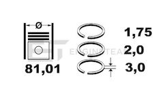 sada pístních kroužků